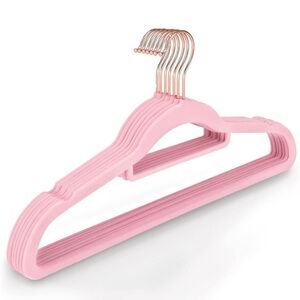 Pink velvet and rose gold hangers 24 pack